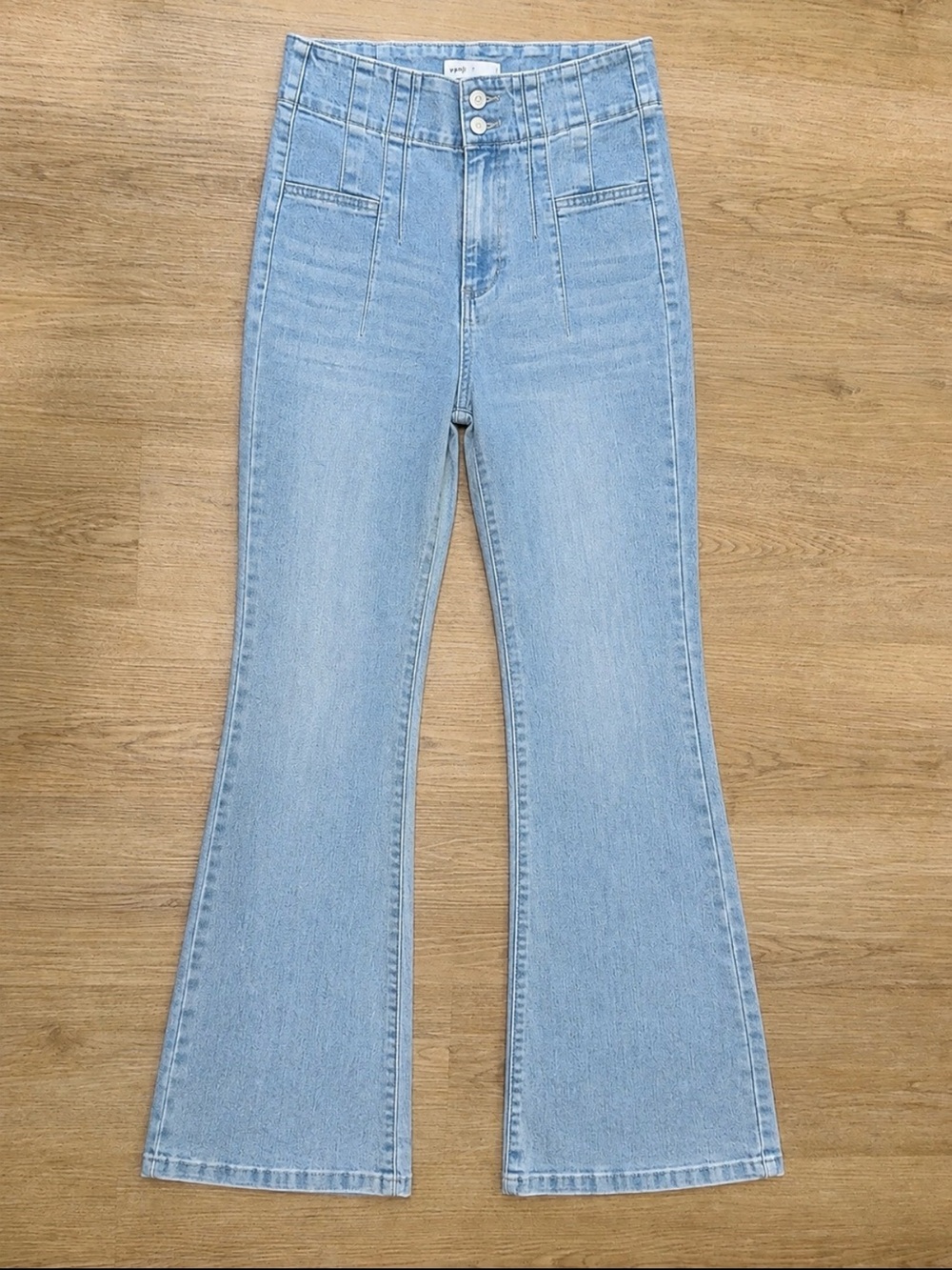 Vanilla Star Light Blue Flare High-Rise Jeans